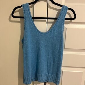 LOFT Blue Tank Top with Soft Fabric and Casual Style